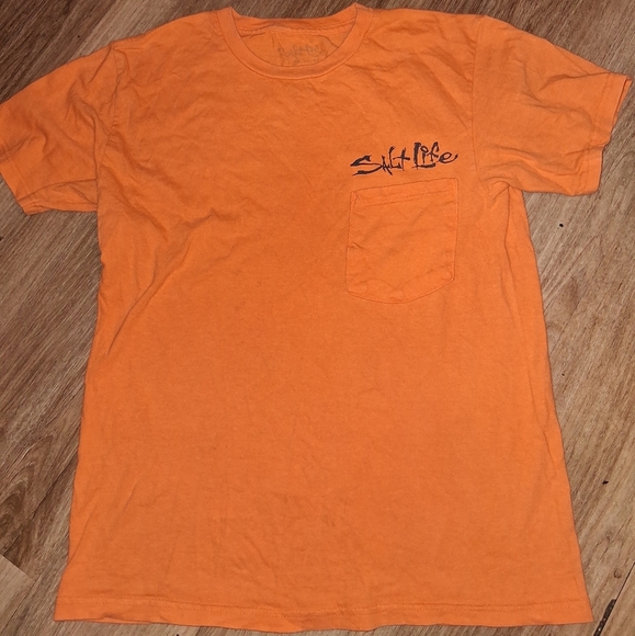 Salt Life Men's Orange Short Sleeve Tee - Picture 1 of 3